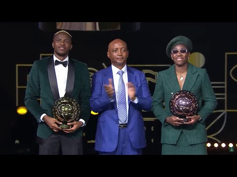 The Moment Victor Osimhen  and Asisat Oshoala Were Named African Footballer Of the Year 2023 ...