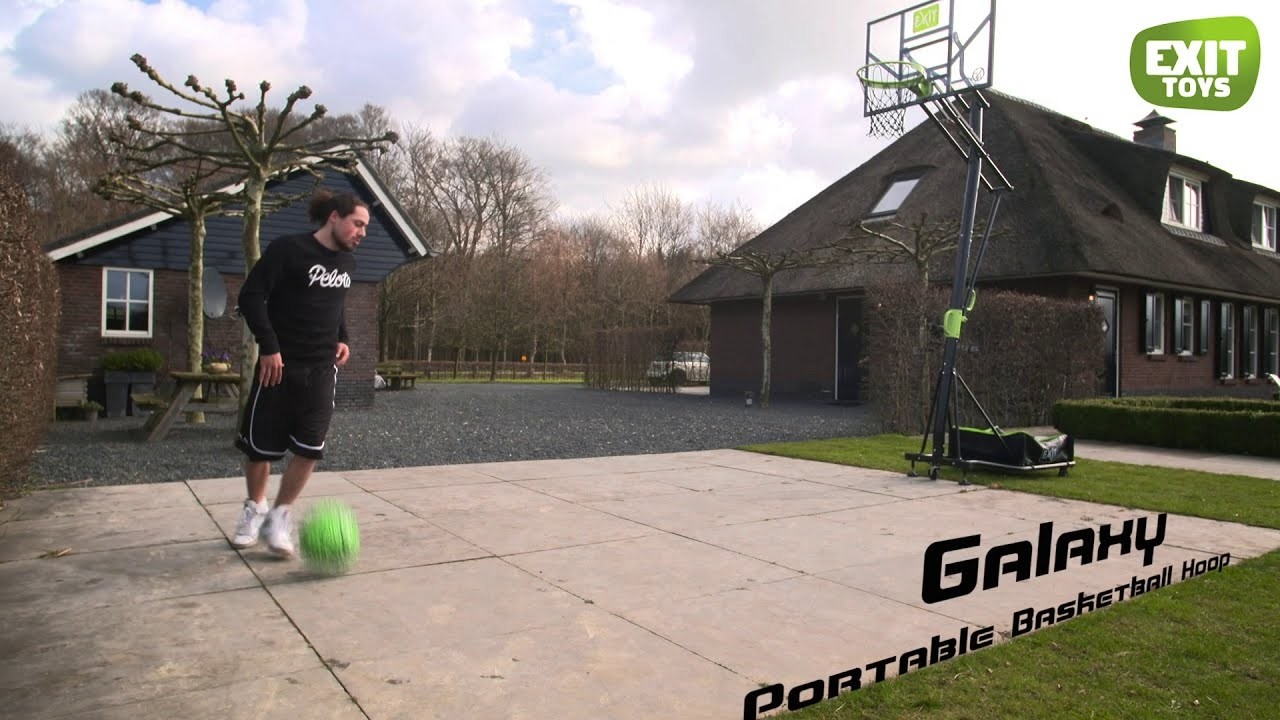 Мобильная баскетбольная стойка Exit Galaxy Black