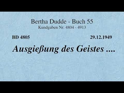 BD 4805 - AUSGIESSUNG DES GEISTES ....