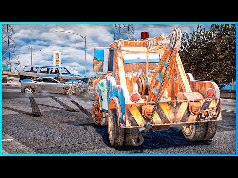 *CRAZY* Cars Tow Mater Crashes Ep.2 – GTA 5