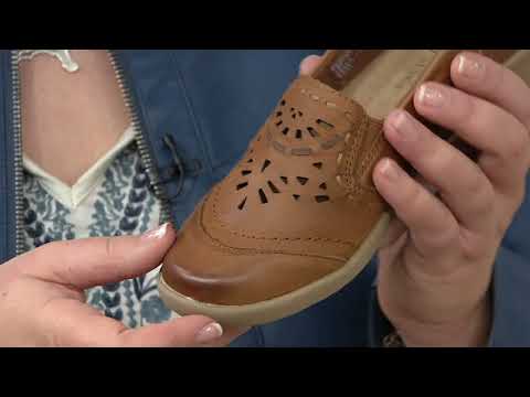 Earth Origins Leather Slip-on with Perforated Upper - Lorena on QVC
