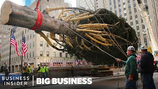 How The 75-Ft. Rockefeller Christmas Tree Makes It To NYC | Big Busine
