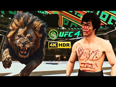 Bruce Lee vs. The King of the Jungle 🐉🦁 – Ultimate Showdown! (EA SPORTS UFC 4) (4K HDR) MR. JOJO