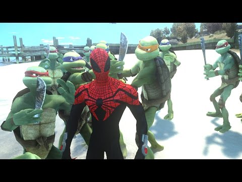 Spiderman vs Teenage Mutant Ninja Turtles ARMY (Superior Spider-Man)