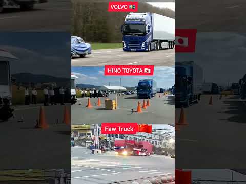 Automatic braking system test: Volvo vs. Hino, Toyota vs. FAW