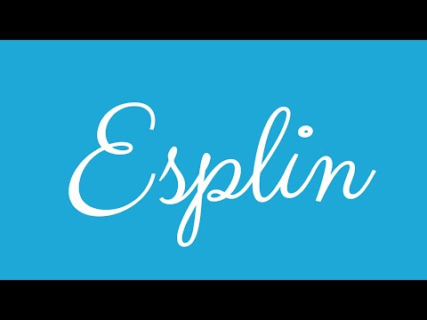 Learn how to Write the Name Esplin Signature Style in Cursive Writing