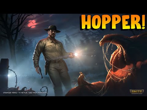 STRANGER THINGS HOPPER IS APOLLO IN SMITE! NEW EFFECTS?! - SMITE Stranger Things Gameplay