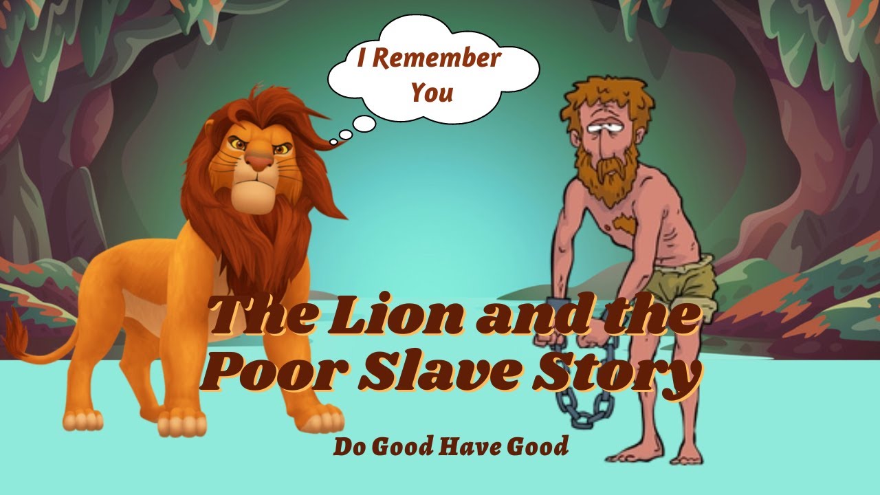 Putar video The Lion and the Poor Slave Moral Story for Kids | Do Good Have Good | KidKad #englishstories sekarang The Lion and the Poor Slave Moral Story for Kids | Do Good Have Good | KidKad #englishstories
