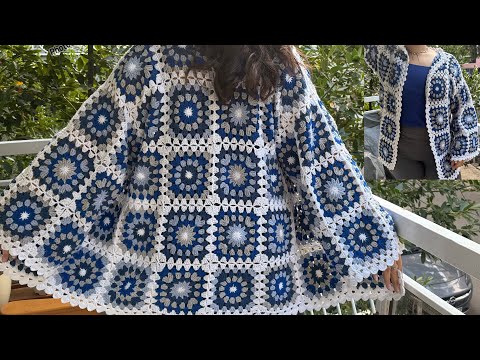 Çok Kolay! Çok Beğenilen! Tığ İşi Motifli Hırka Nasıl Yapılır? #crochet #diy #cardigan #motif