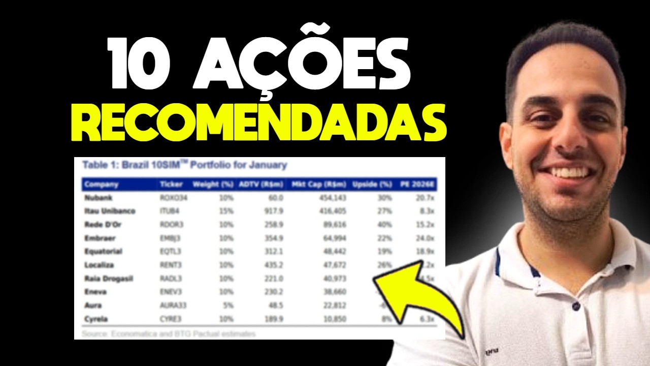 10 Ações Recomendadas para Janeiro 2026