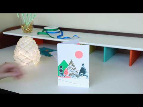 Moonlit Mountain Holiday Cards - Set of 8