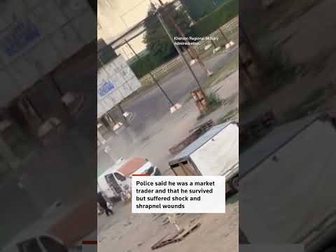 Video Thumbnail: Russian drone hunts Ukrainian market vendor