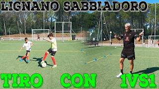 Esercitazione di 1Vs1 con tiro in porta | AC Milan Academy Camp