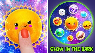 DIY Fidget Toy Ideas||Anti-Stress Toys🪐 Glow-in-the-Dark Galaxy Pop It Fidget Toy ✨