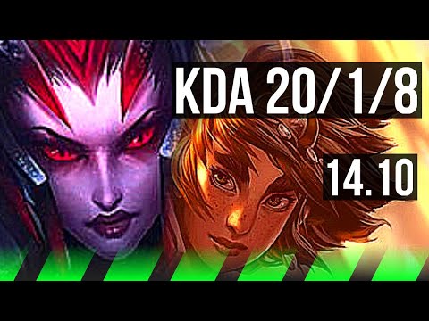 ELISE vs TALIYAH (JGL) | 20/1/8, 74% winrate, Legendary | EUW Master | 14.10