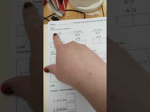 1st grade math test 26