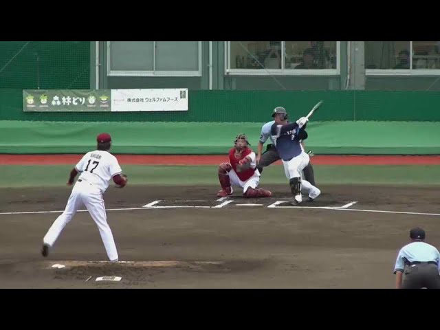 【ファーム】ライオンズ・渡部がイーグルス・塩見から2点タイムリー2ベースで先制!! 2021/7/10 E-L(ファーム)