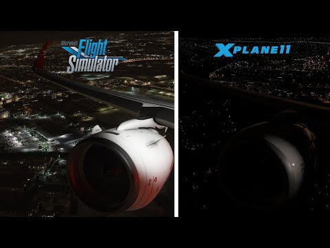 Flight Simulator 2020 vs X-Plane 11 | Night Departure Comparison