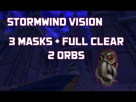SOLO 3 MASKS + FULL CLEAR + 2 ORBS - STORMWIND VISION - FURY WARRIOR