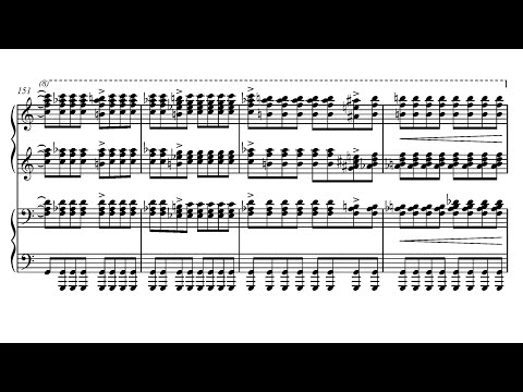 Nikolai Kapustin - Sinfonietta for Piano 4-Hands, Op. 49 (1986) [Score-Video]