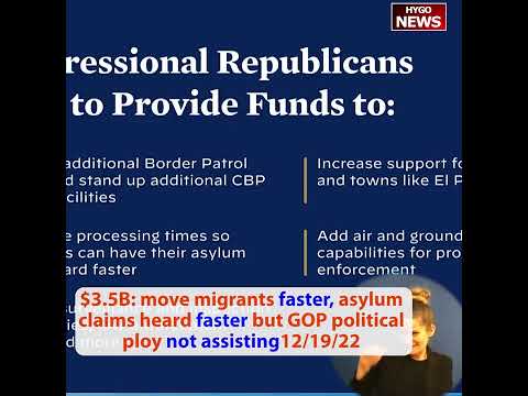 $3.5B: move migrants faster, asylum claims heard faster but GOP political ploy not assisting