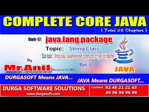 Java Lang Package String Class Parameterized Constructor Of Type Stringbuffer Part 1