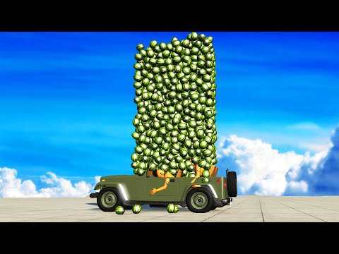 BEWARE OF WATERMELON! #6 - Melon crushes - BeamNG DRIVE | CrashTherapy
