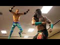 Luchasaurus Vs Brandon Cutler Monster Vs Nerd Showdown Bar Wrestling