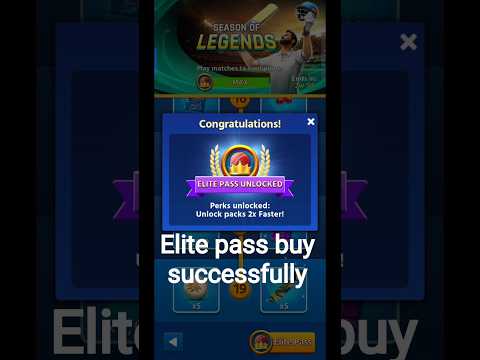 Cricket league elite pass buyed #cricketleague #cricket #cricketleagueelitepass