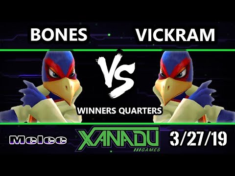S@X 295 SSBM - Bones (Falco) Vs. Vickram (Falco) - Smash Melee Winners Quarters