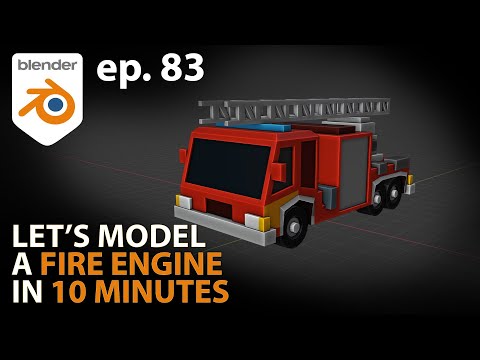 Let's Model a FIRE ENGINE in 10 MINUTES - Ep. 83 - Blender 2.93