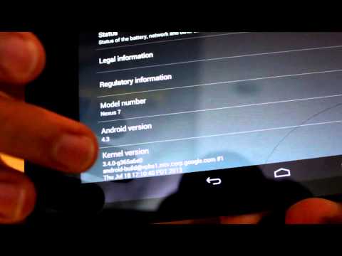 Nexus 7 2013 - Unlock Developer Options Android 4.3