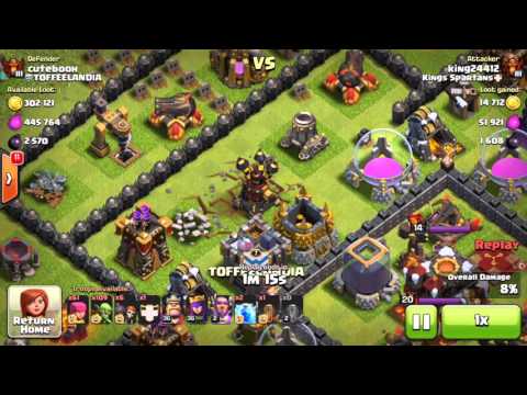 Clash of Clans Level 37 Queen Gemmed Huge DE win