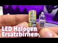 2,5 Watt LED Lampen als Ersatz für alte 20 Watt Halogen Lampen im Test Review