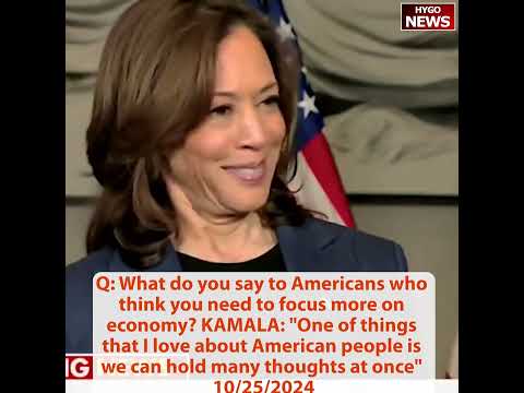 Q: to focus more on the economy? KAMALA: hold many thoughts at once; Tim's speech interrupted 4th