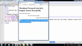 Tutorial Text HTML Part 3 Membuat Paragraf rata kiri, tengah, kanan atau justify