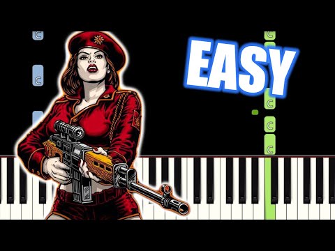 RED ALERT 3 - SOVIET MARCH - EASY Piano Tutorial(Synthesia) [TopAnimeMusic]
