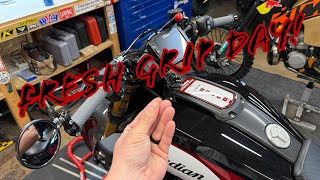 Indian FTR grip installation