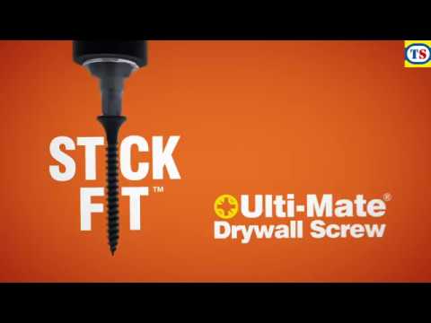 Ulti-Mate II Stick-Fit Bugle Head Drywall Screw Black Phosphate