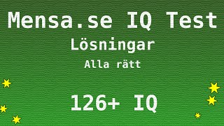 Mensa.se IQ Test - 126+ IQ - Losningar