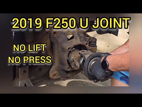 Replacing a 2019 Ford F250 diesel front u joint with no lift and no press