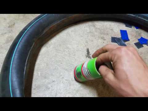 Motorcycle tire tube repair