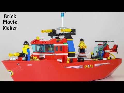 Lego 4031 Fire Fighter Boat /  Feuerwehr Boot speed build + stop motion