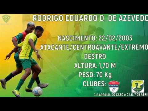 RODRIGO EDUARDO D. DE AZEVEDO - ATACANTE/CENTROAVANTE/EXTREMO ANO 2003 - ATUALIZADO 2019/2020