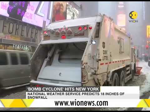 'Bomb cyclone' hits New York