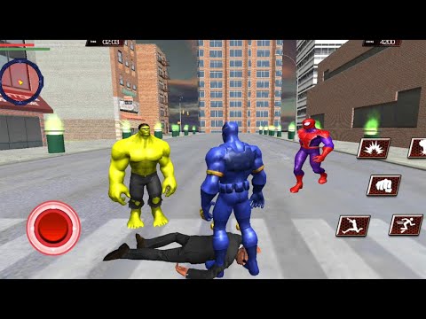 Panther Superhero Crime City Rescue Fighting | Panther Hero Vs Monster Hulk Vs Spider Villains