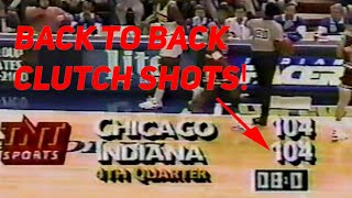 Back to Back Clutch Shots! Pippen Game-Tying 3-pointer, But Pacers Answer Game Winner?