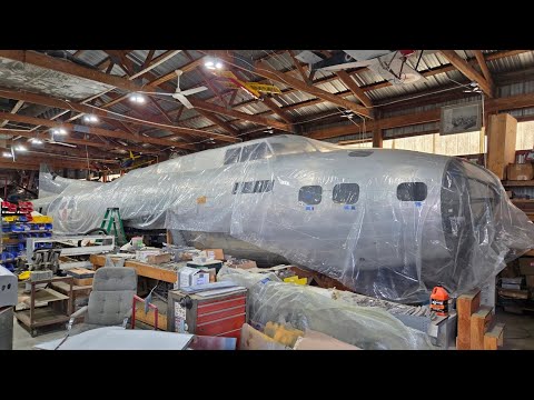 WWII Boeing B-17 Restoration in barn in Illinois!