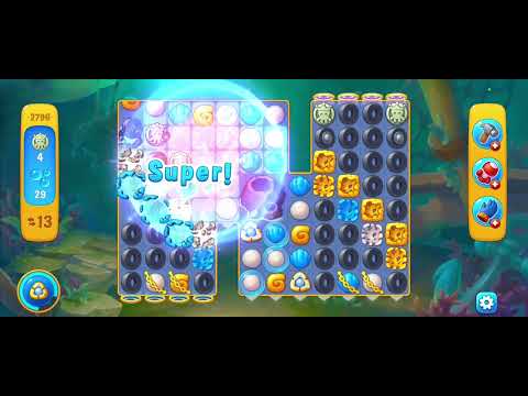 Fishdom gameplay level 2796