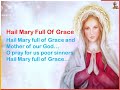Hail Mary Full Of Grace Mother Of Our God Hymns With Lyrics Mama Mary Divine Song